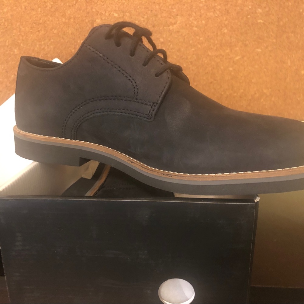 Mens oxfords, black brushed suede